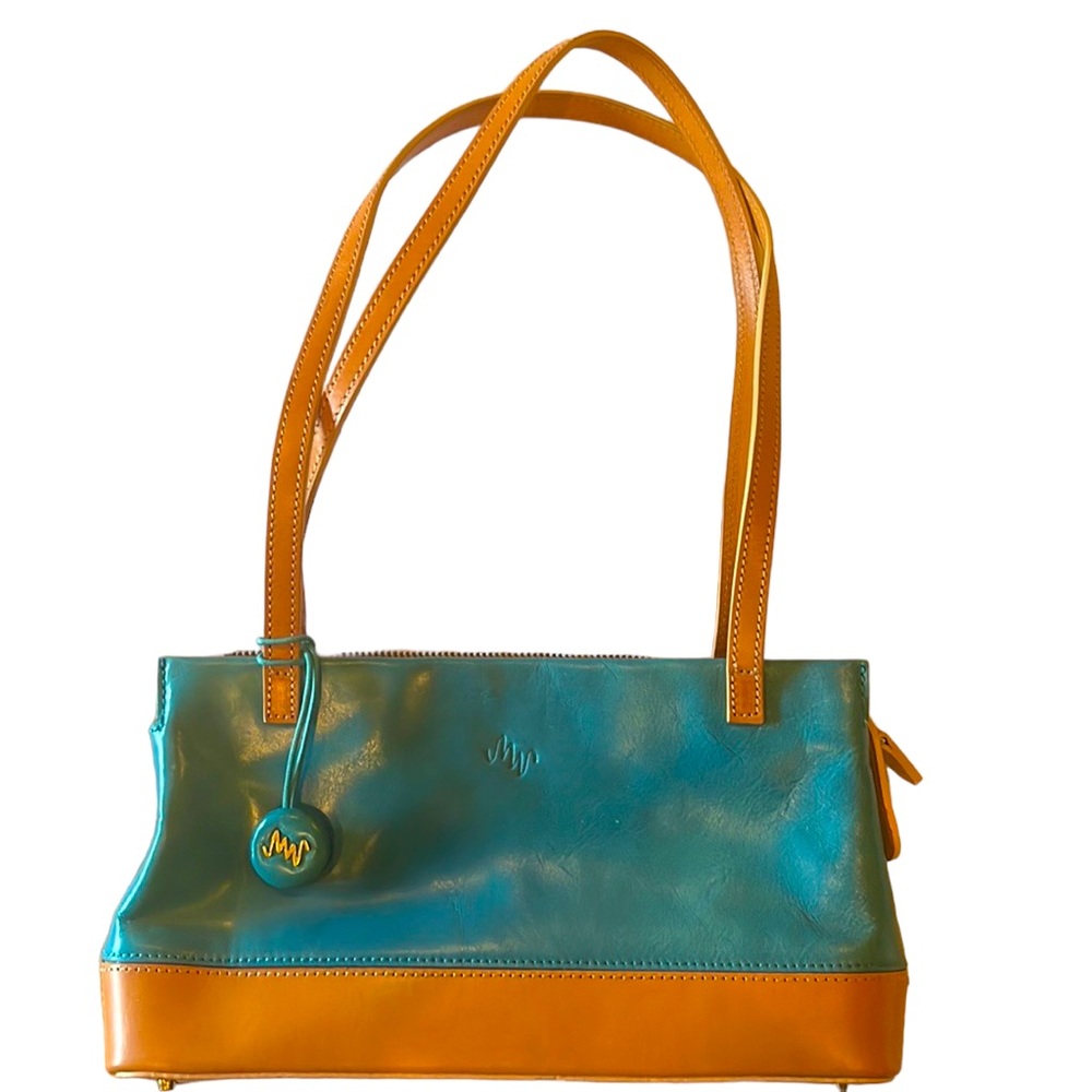 Vintage Classic Monsac Two Tone Leather Shoulder Bag